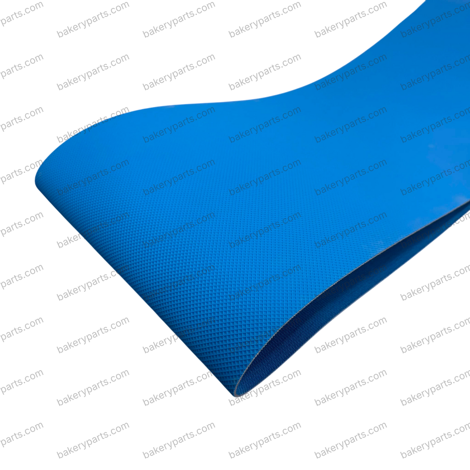Machine belt discharge belt volumetric dough divider pyramid structure